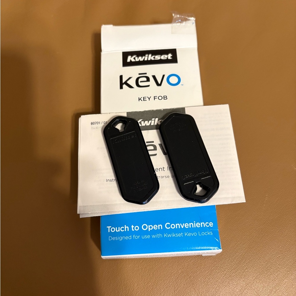 2 Kwikset Kevo 926 Key Fobs for Touch-To-Open Smart Lock